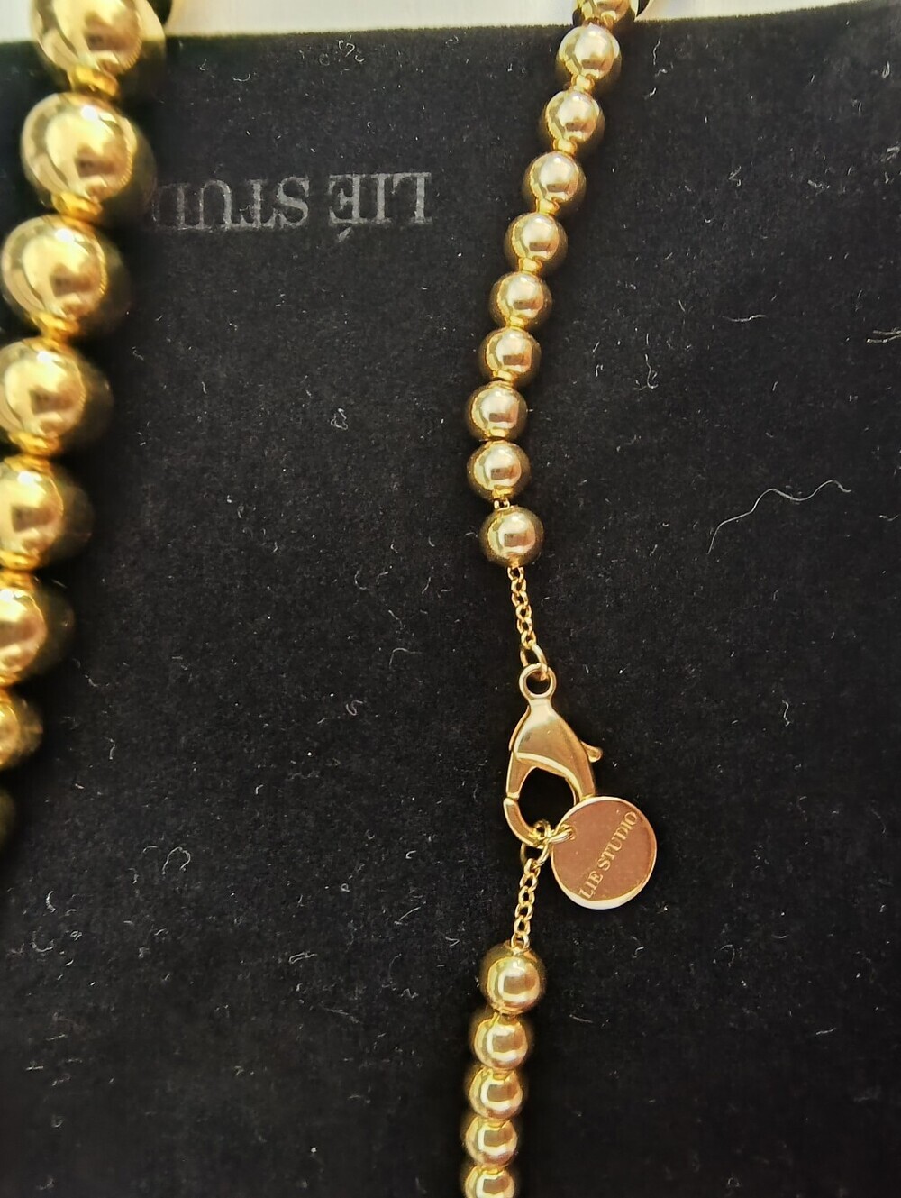 NWB Lie Studio Olivia Necklace 18 Carat Golden Plated Brass 25 Inch Necklace - Picture 7 of 12